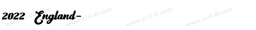 2022 英格兰 England字体转换